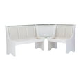thumbnail image 4 of Linon Jackie Two Tone Pine Wood Coastal Corner Dining Nook in Graywash/White, 4 of 15