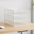 thumbnail image 2 of Safco Onyx 3 Tray Steel Metal Desk Organizer in White, 2 of 20
