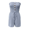 thumbnail image 5 of SRZYMJ Elegant Plus Size Strapless Jumpsuit for Women Comfortable Casual Summer Wear with Convenient Side Pockets Design, 5 of 5