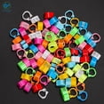 thumbnail image 2 of Deago 100 Pcs Bird Rings Leg Bands For Pigeon Parrot Lovebird Coturnix Quail Chicken Goose Turkey Clip Rings Number 1-100 (Multi-color), 2 of 9