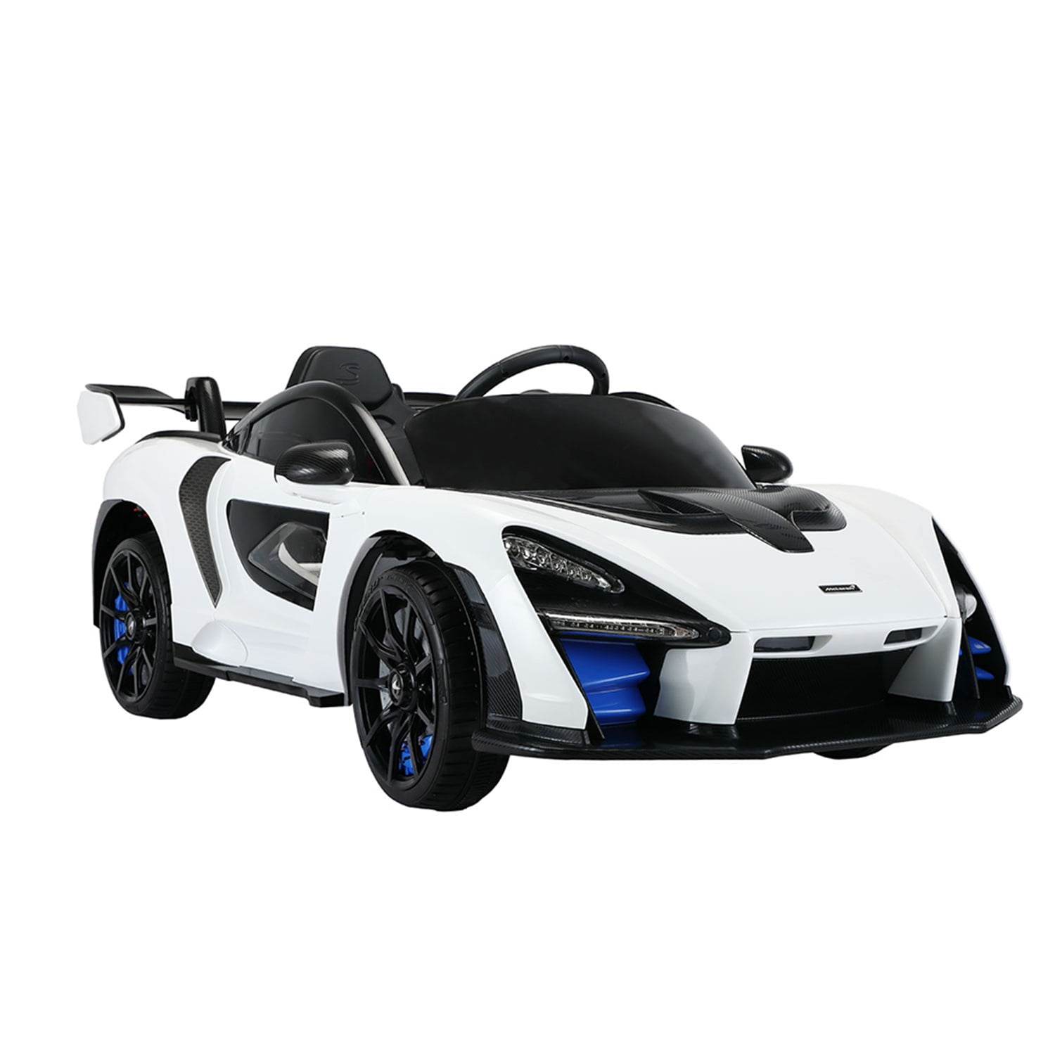 CIPACHO 12 V Kids Electric Ride On Cars, Licensed Mclaren Roadster Battery Powered Sports Car Toy with 2 Speeds, Parent Control, Sound System, White CIPACHO 12 V Kids Electric Ride On Cars, Licensed Mclaren Roadster Battery Powered Sports Car Toy with 2 Speeds, Parent Control, Sound System, White