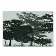 thumbnail image 1 of Forest Cutting Board, Tree Silhouettes and Bushes in Monochrome Retro Colors Deciduous Growth, Decorative Tempered Glass Cutting and Serving Board, Small Size, Black Grey White, by Ambesonne, 1 of 1