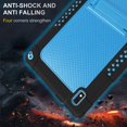 thumbnail image 4 of Hoibon for Vastking KingPad K10 Pro 10.1 inch Tablet Shockproof Kids Friendly Protective Case+Shoulder Strap Kickstand for BYYBUO SmartPad A10/K10 Pro/Z10/VVL T2 Android 11/Oangcc 10.1" - Black+Blue, 4 of 6