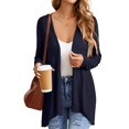 thumbnail image 5 of HOWCOME Women's Lightweight Open-Front Cardigan Sweater Casual Long Sleeve Cover Ups, Navy Blue, L, 5 of 6