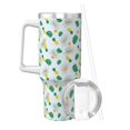 thumbnail image 2 of Pofeuu Pineapple Print 40oz Ice Bully With Handle And Straw Stainless Steel Vacuum Insulated Cup And 2 In 1 Straw Lid, 2 of 8