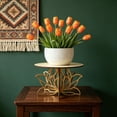 thumbnail image 4 of Wooden Plant Stand, Round Tabletop Plant Holder for Small Pots, Decorative Flower Pot Stand for Desk, Home, Office, Natural Wood Plant Decor, 4 of 8