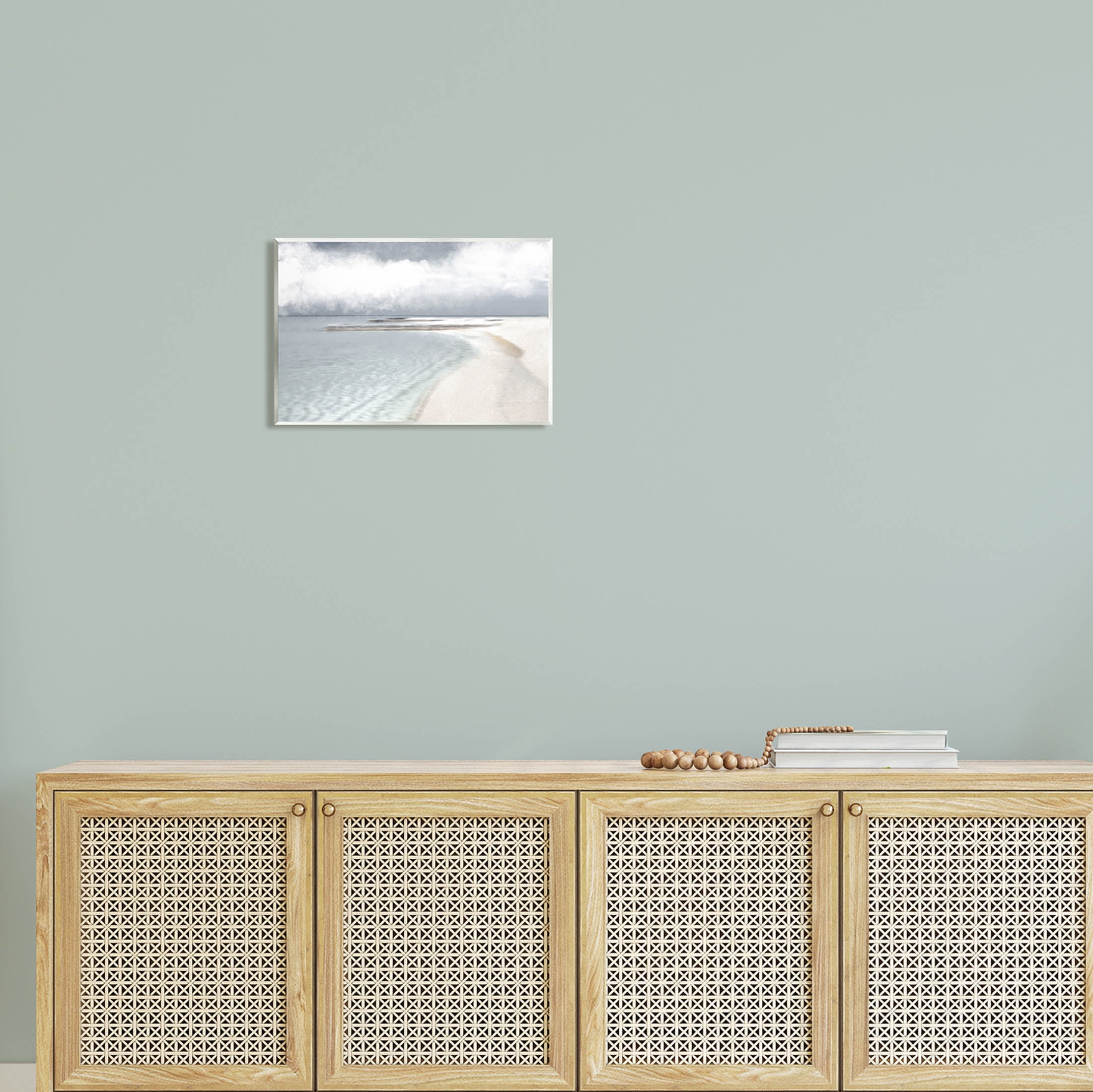 Stupell Industries Nautical Beach Waves Crashing Shoreline Graphic Art Unframed Art Print Wall Art, Design by Marcus Prime