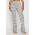 thumbnail image 3 of Women's Striped Fold Over Waist Textured Knit Pants, 3 of 4