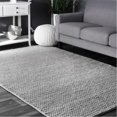 thumbnail image 1 of nuLOOM Rugs Hand Woven Chunky Woolen Cable Rug_Light Grey_4' x 6', 1 of 1