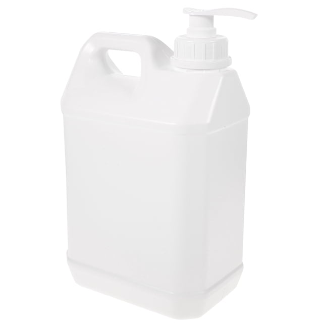 2.5L Pump Bottles Sterilization Liquid Plastic Liquid Soap Cosmetics Chemical Storage Container (White)