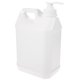 thumbnail image 1 of Bomba de 2.5L Botellas Esterilización Líquido Plástico Jabón líquido Cosméticos Contenedor de almacenamiento químico (Blanco), 1 of 6