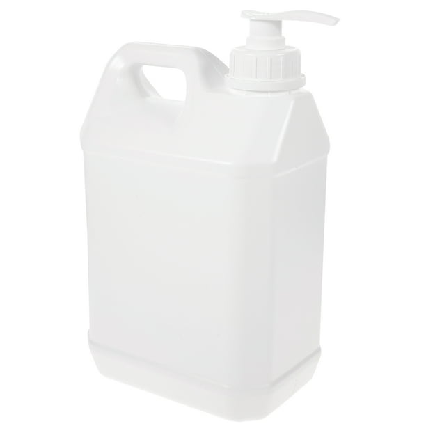 Bomba de 2.5L Botellas Esterilización Líquido Plástico Jabón líquido Cosméticos Contenedor de almacenamiento químico (Blanco)