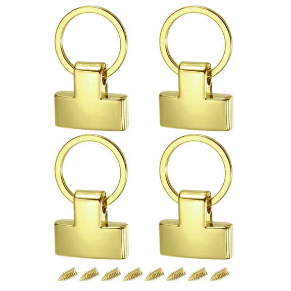 4Pack 22mm/ 0.87" Key Fob Hardware with Keychain Ring Purse Bag Hardware 20mm O Ring Gold Tone