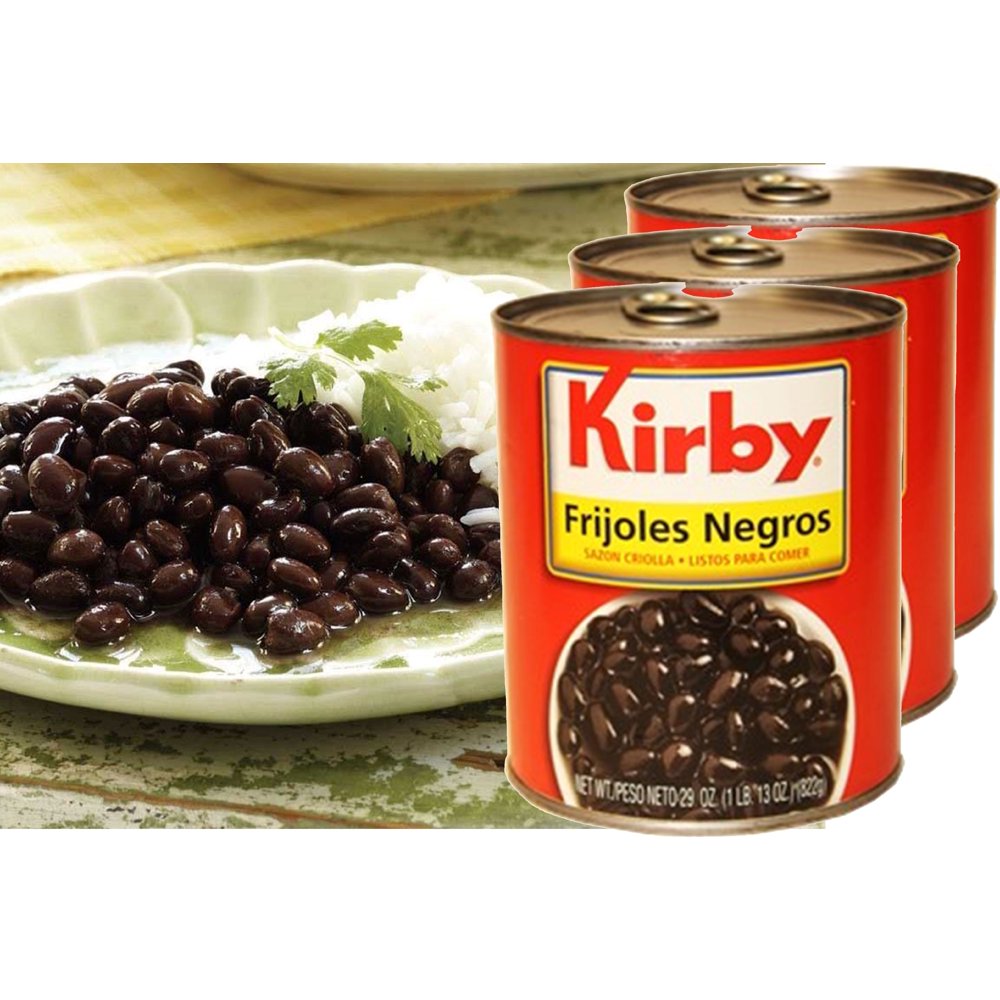 Kirby Black Beans Ready to Eat, 1 LB 13 Oz easy open can (Pack of 3