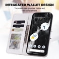 thumbnail image 3 of Cute Cartoon Wallet Phone Case for Google Pixel 7 with Card Holder Soft PU Leather Kickstand Cover for Men and Women Magnetic Shockproof Protective with Lanyard for Google Pixel 7, Gray, 3 of 9
