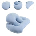 thumbnail image 2 of Almohada para dormir de oficina, almohada de viaje con orificio de ventilación, cómoda y suave almohada para dormir, viajar, casa Azul claro, 2 of 6