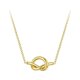 thumbnail image 1 of Bonito collar con colgante de nudo hueco para mujer, Gargantilla de corazón de acero inoxidable de Color dorado, joyería de moda para mujer P193057, 1 of 5