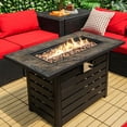 thumbnail image 2 of Costway Table Rectangulaire de Foyer au Propane de 42 Pouces 50 000 BTU avec Roches de Lave et Housse en PVC, 2 of 10
