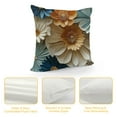 thumbnail image 4 of HENGT Cute White, Orange, and Yellow Flower Satin Cushion Covers Watercolor Colorful Flowers Abstract Floral Decorative Pillow Covers Pillow Bed Cover Couch Pillows for Iiving Room, 4 of 5