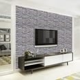 thumbnail image 1 of Wall Sticker, 3D Wallpaper, Peel-Stick Wallpaper PVC Wall Sticker Brick Pattern Wallpaper, For Living Room Kitchen, 1 of 7