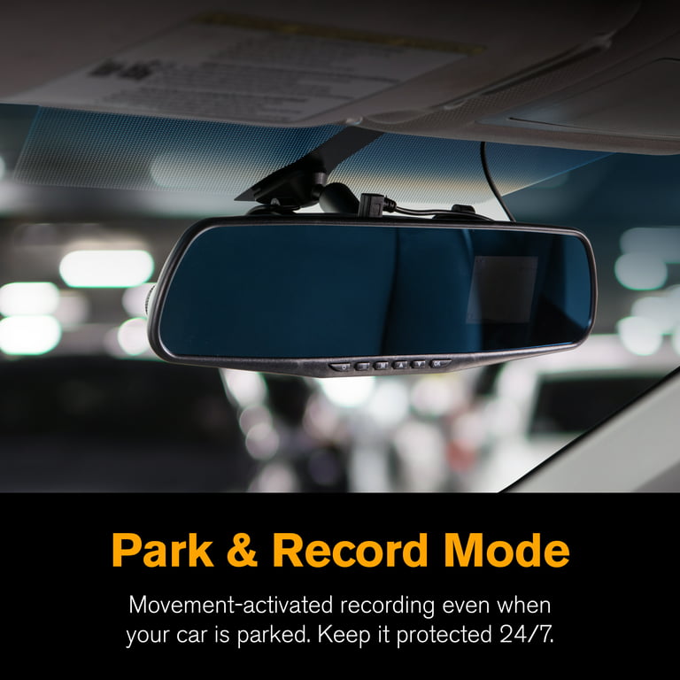 YADA 720P Mirror Roadcam, Add-on Rear View Mirror & HD Dash Cam 2-in-1,  2.4 LCD Monitor 
