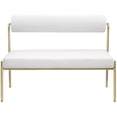 thumbnail image 4 of Meridian Furniture Carly Cream Vegan Leather Bench, 4 of 9