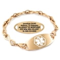 thumbnail image 1 of MedicEngraved Rose Gold Stainless Steel Custom Medical Alert Bracelet - 6mm Infinity Link, 1 of 7
