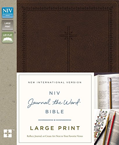 NIV Journal the Word Bible: NIV, Journal the Word Bible, Large Print, Imitation Leather, Brown: Reflect, Journal, or Create Art Next to Your Favorite Verses (Other)(Large Print) - image 2 of 2