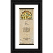 Unknown 15x32 Black Ornate Wood Framed with Double Matting Museum Art Print Titled - Love is Patient