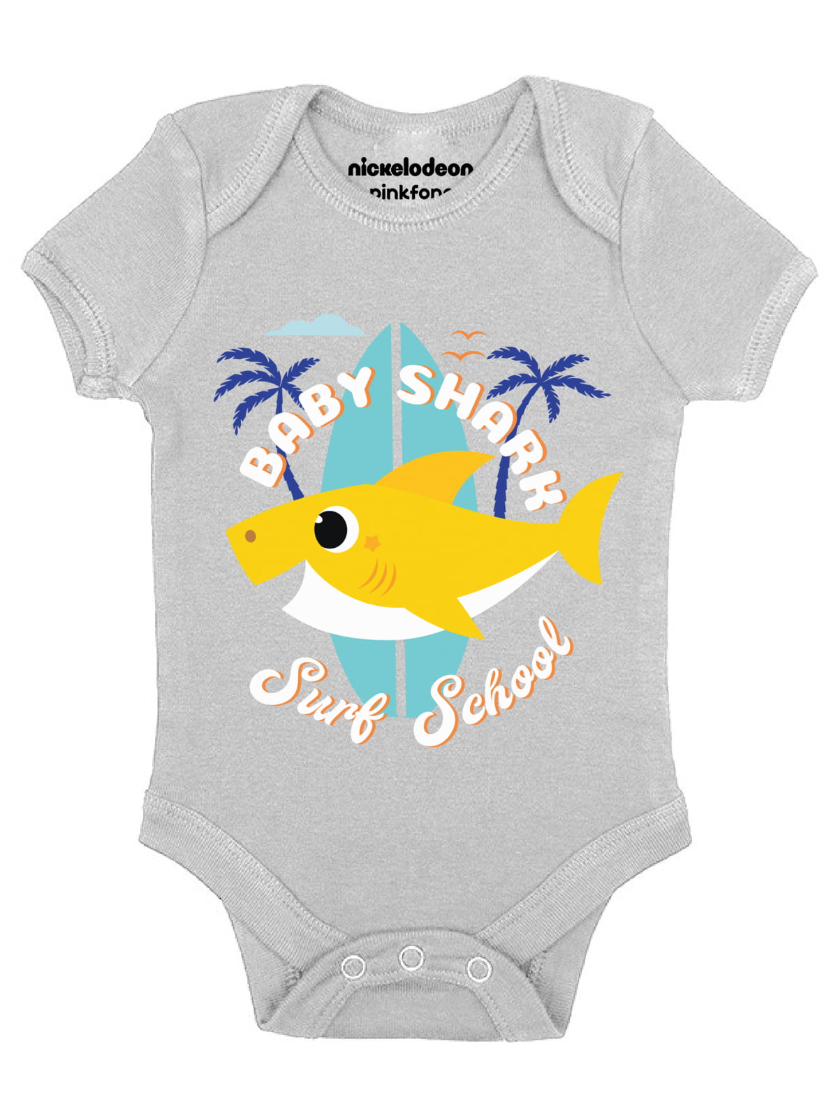 Baby Shark Cool Matching Shirt for Baby Boys Girls - Surf School Yellow Bodysuit NB 6Months 18M 24 Months - Walmart.com