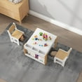 thumbnail image 1 of EDTara Kids Table and Chair Set, 4 In 1 Wooden Activity Table & 2 Chairs With Storage Drawer Detachable Tabletop for Toddlers Kids Drawing, Reading, Crafts, Art,Homework, Nursery, Playroom,Classroom, 1 of 7