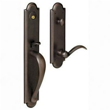 Nickel Dummy Boulder - Baldwin 6402102RFD Right Handed Boulder Full Dummy Handleset with Beavertail Lever, Oil Rubbed Bronze