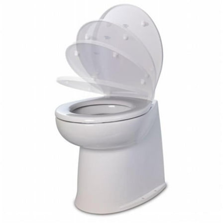 Jabsco 17 Deluxe Flush Fresh Water Electric Toilet w/Soft Close Lid - 12V