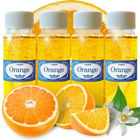 Concentrated Orange Scented Oil 2.0 fl oz Fragrance 4 Pack for Use in Water Vacuums like Hyla, Rainbow, Sirena, Diffusers, Aromatherapy, Rainmate