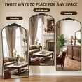 thumbnail image 3 of Cuteday 71"x28" Arched Full Length Mirror Metal Vintage Mirror Baroque Style,Black, 3 of 7