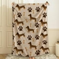 thumbnail image 5 of Dachshund Print Throw Blanket Fannel Fleece Super Soft Funny Blanket Travel Throw Blanket for Bed Couch Sofa 40 x 30 Inch for Baby, 5 of 6