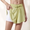 thumbnail image 4 of Women's High Waist Athletic Skort with Inner Shorts and Adjustable Drawstring Waistband - Large, Green, 4 of 7