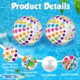 thumbnail image 3 of Pelotas de playa inflables con lunares QOUBAI, paquete de 12 unidades, 41 cm, PVC, 3 of 7