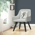 thumbnail image 4 of Gray Striped Ornate Letter Script I By Abc 16 X 16 Decorative Throw Pillow, 4 of 5