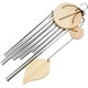 thumbnail image 2 of Zaleonline Chime carillón de viento para exteriores Carillón de madera 6 tubos gran sonido 60 cm de largo decoración para jardín balcón Vhermosa WL-00429, 2 of 7