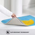 thumbnail image 4 of Alfombra de baño NGFF de goma amarilla con forma de pato azul, antideslizante, absorbente, superacogedora, de terciopelo, 4 of 4