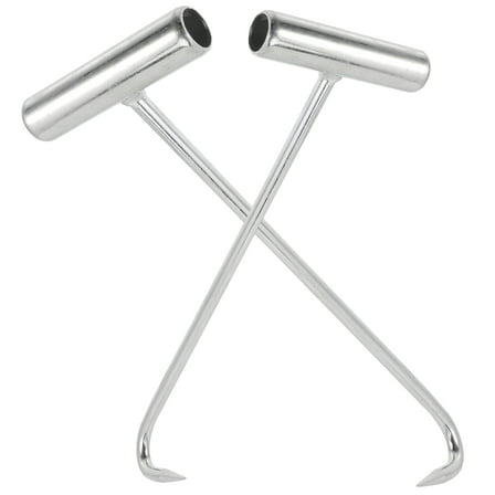 ABCISI Heavy Duty Stainless Steel Hook Lifter Well Cover Drain Grate Remover Tool Silver