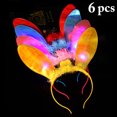 thumbnail image 2 of Bangcool 6PCS Hair Hoop Fashion Cute Rabbit Ear Light up Headband Party Headband for Girl, 2 of 10