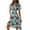 Blue summer dress for women, variant on Wycnly Summer Dresses for Women Beach Empire Waist Flowy Swing A Line Midi Sun Dresses Short Sleeve V-Neck Leaves Print Knee-Length 2024 Casual Dress Blue m Under $5