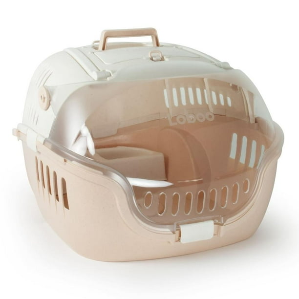 Transportador Loboo Bubble Sand Basic color beige para gatos y perros medianos o pequeños