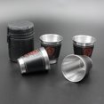 thumbnail image 2 of 4 Unids/set 70ml Vasos Whisky Y Acero Inoxidable Antiescaldaduras Uso Doméstico, 2 of 9