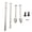 Silver, variant on NFTIGB RC Middle Rear Drive Shaft Metal Steel Upgrade Part for Axial Yeti JR 1/18 RC Car - Black (3.2in / 82mm)
