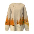 thumbnail image 4 of Aoiroe Fashion Clothing,Scoop Neck Long Sleeve Tops For Women,Fall Basic Clothes 2025,Sweatshirt For Women,Basic Sweaters For Women,Winter Clothing For Women,Oversized Sweater,Orange,3XL, 4 of 4