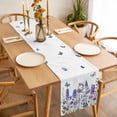 thumbnail image 3 of Table Runner 36 Inches Long for Kitchen Dining, Purple Floral Dresser Scarf Farmhouse, Dining Table Decorations for Wedding/Parties, Spring Lavender Daisy Butterflies Botanical 13 x 36 In, 3 of 8