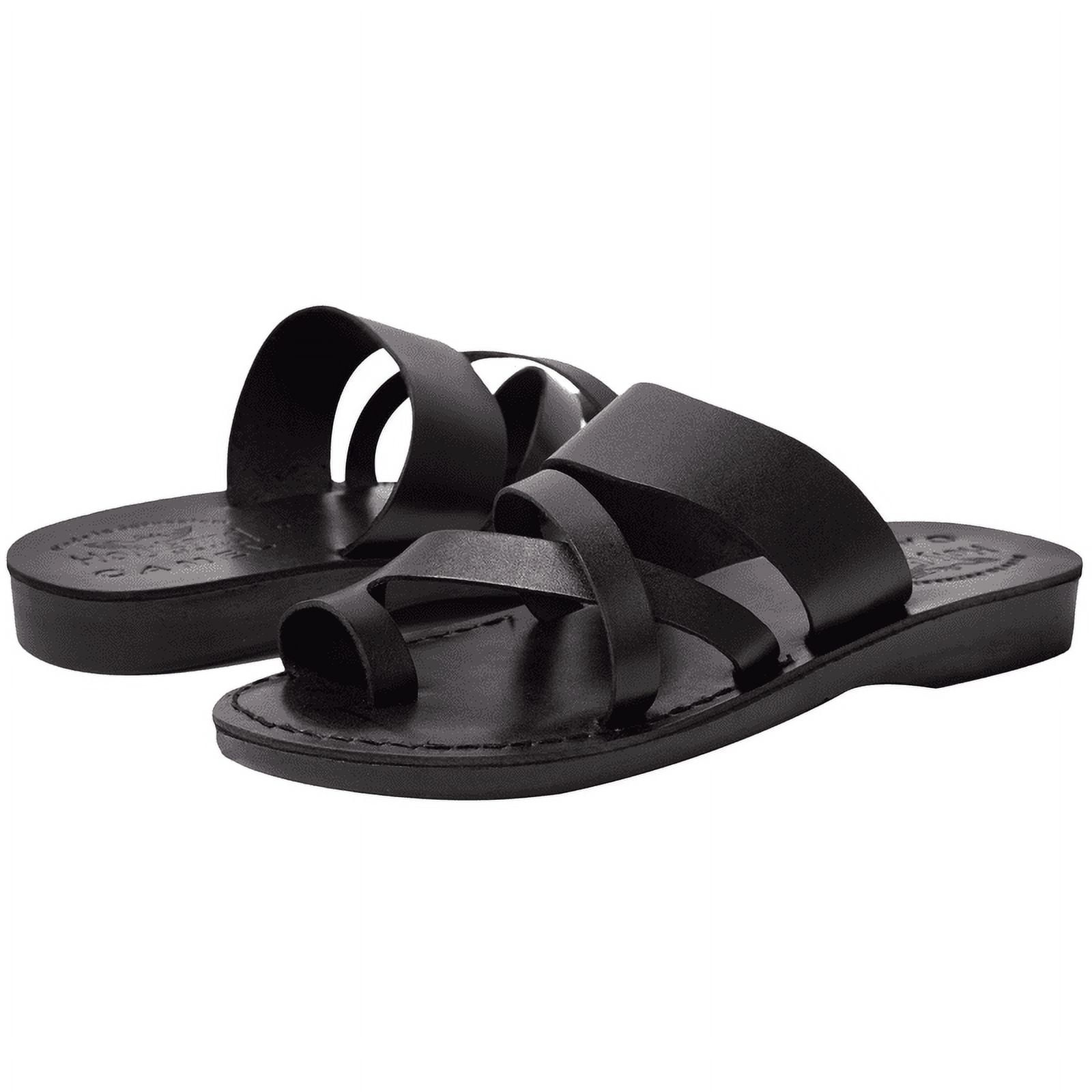 NEW SIZE 45 Jerusalem Biblical Sandals Flip Flop Leather black the original Buy Classic Toe Strap Flip Flop Handmade Leather Sandals  main image 4